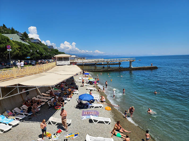 Пляж санатория Киев в Алуште